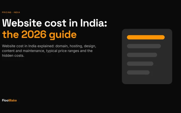 Website cost in india: Website cost in India: the 2026 guide