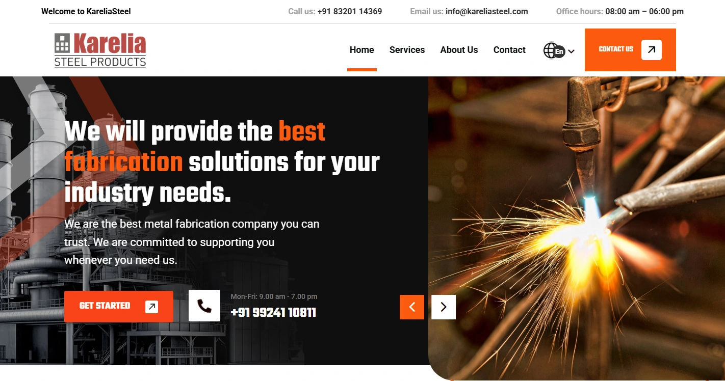 Karelia Steels – Industrial Steel Fabrication & CNC Laser Cutting Direct Homepage Preview