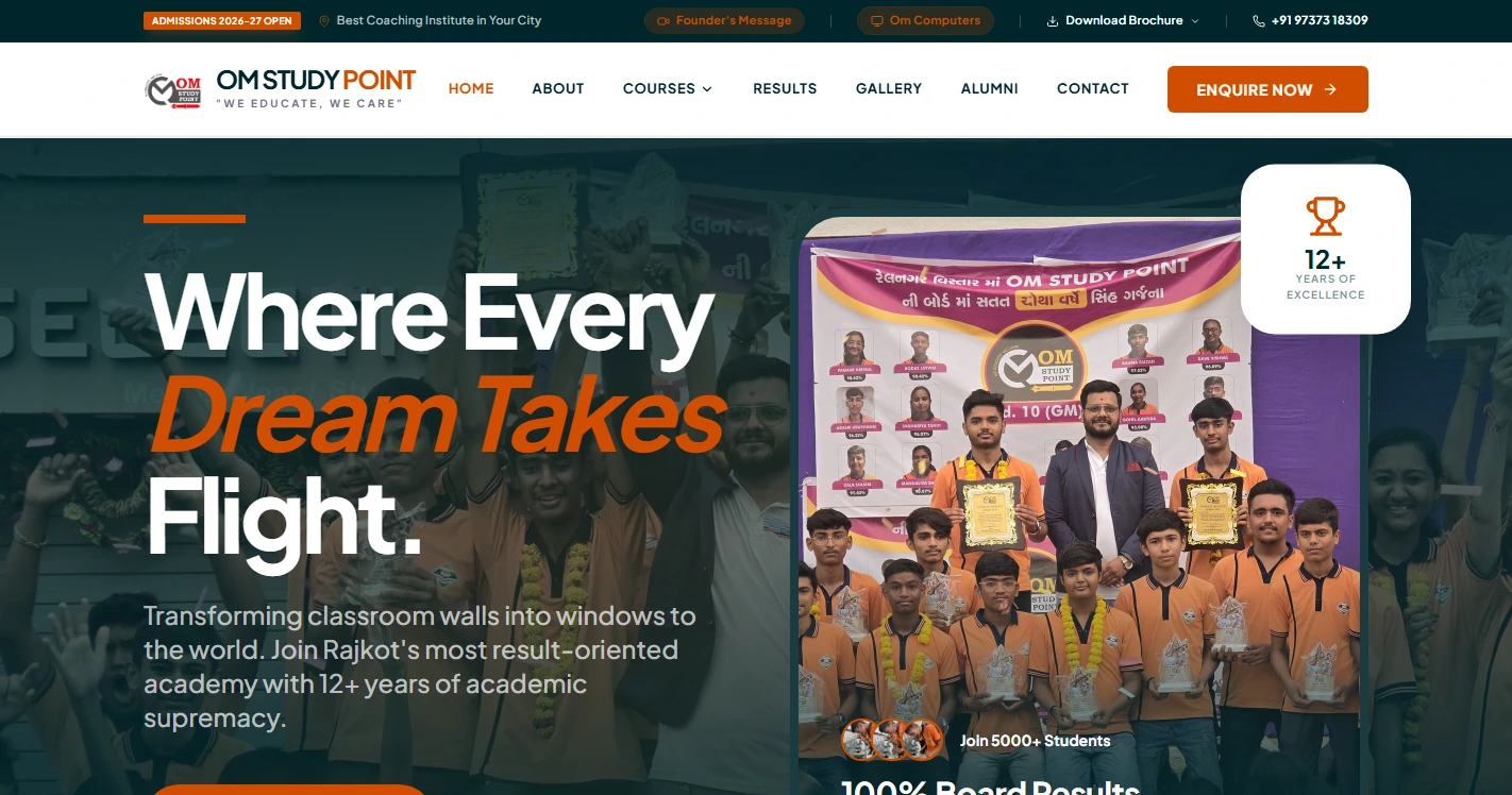 Om Study Point – Premier Coaching Institute & Academic Academy Direct Homepage Preview